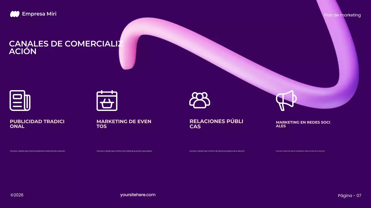 purple bold modern 3d marketing plan