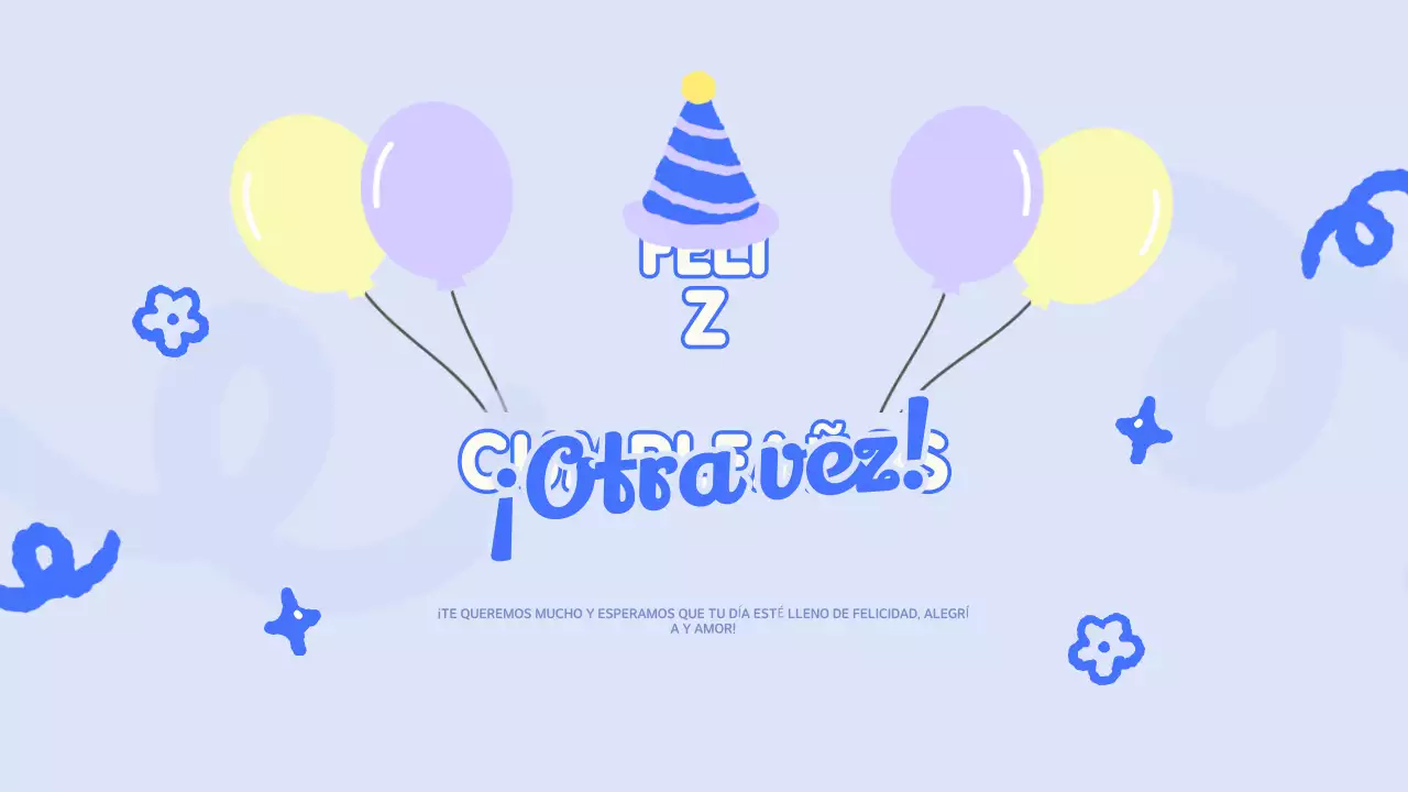 Presentación de Blue Playful Birhtday