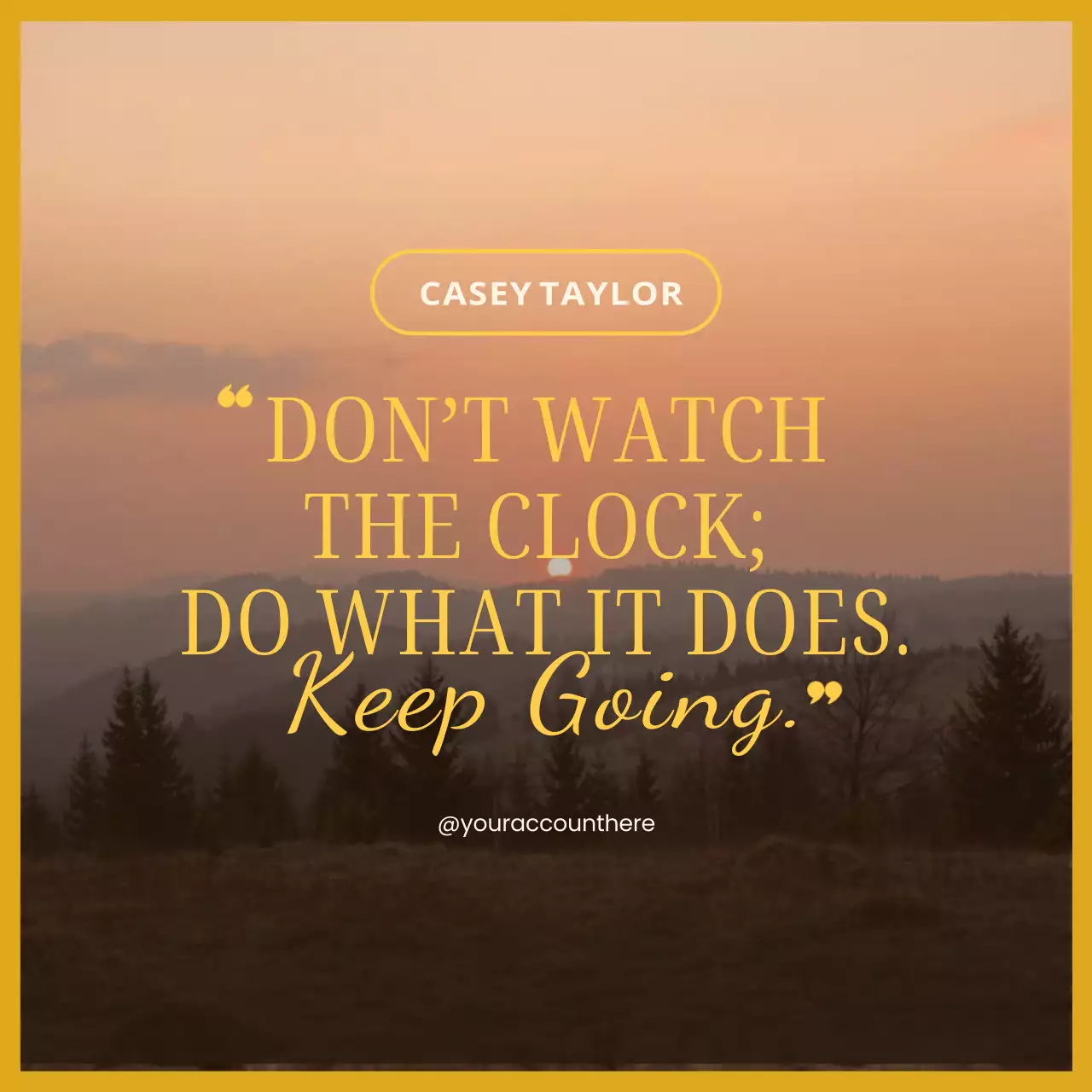 Orange Minimal Motivation Announcement Social Media Post