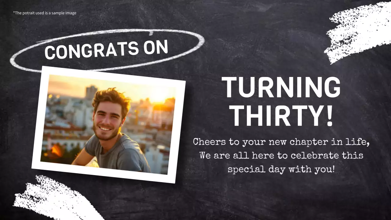 Black Modern Birthday Card Presentation