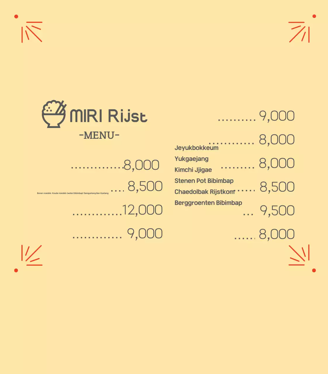 Abstracte retro voedingsadvertentie