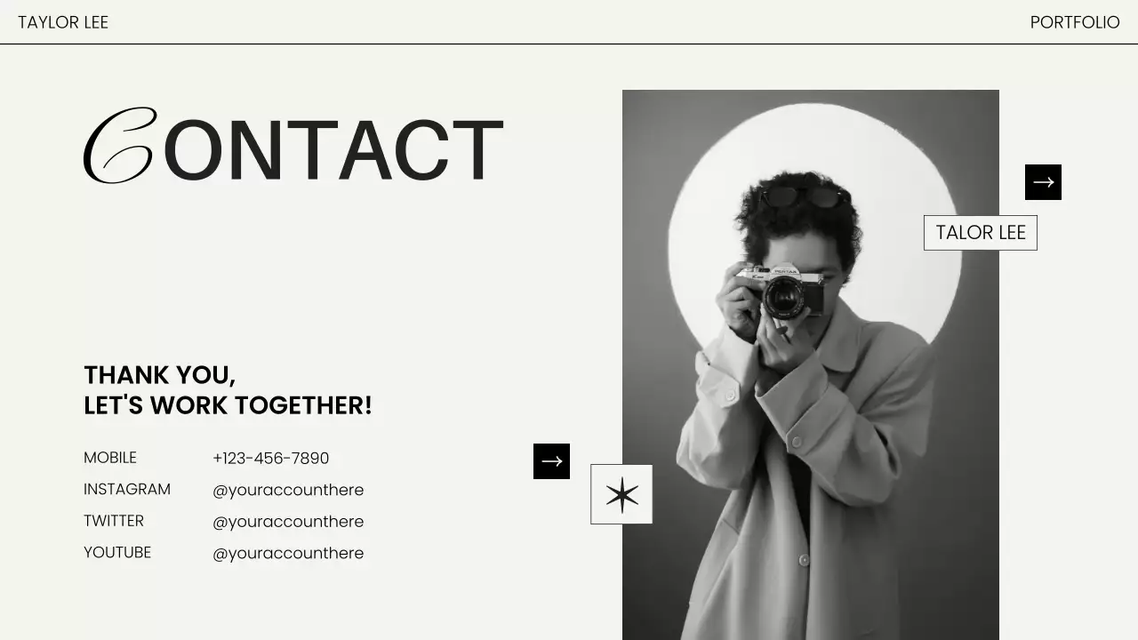 Black Minimal Portfolio Design Presentation