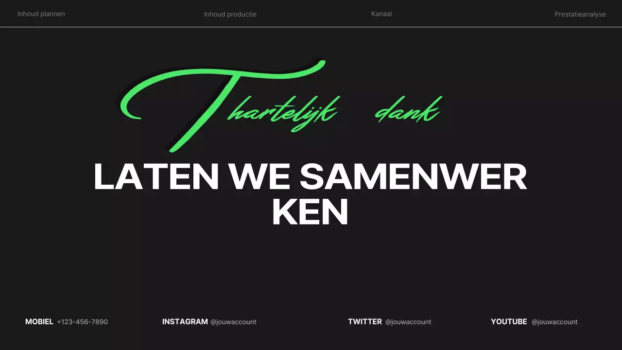 zwart modern creatief portfolio