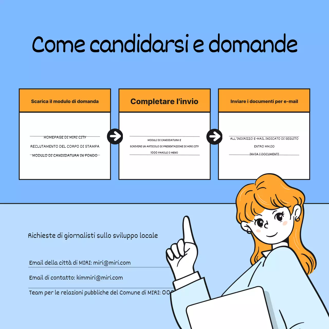 Azzurro e semplice per i giornalisti di sviluppo locale