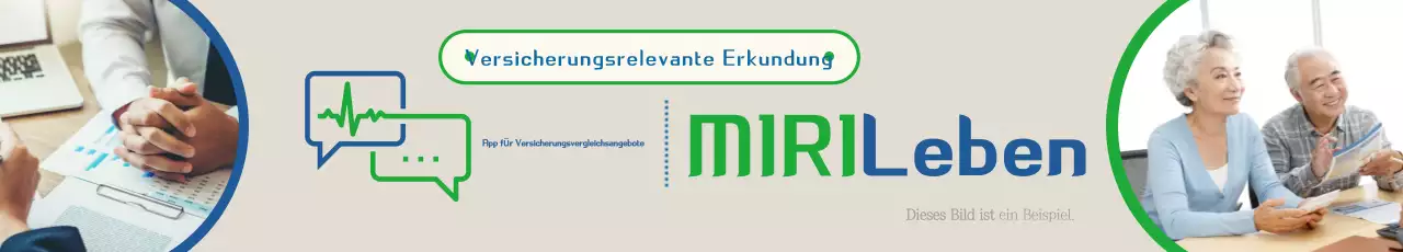 Moderne Lebensversicherungsanzeige in Grün