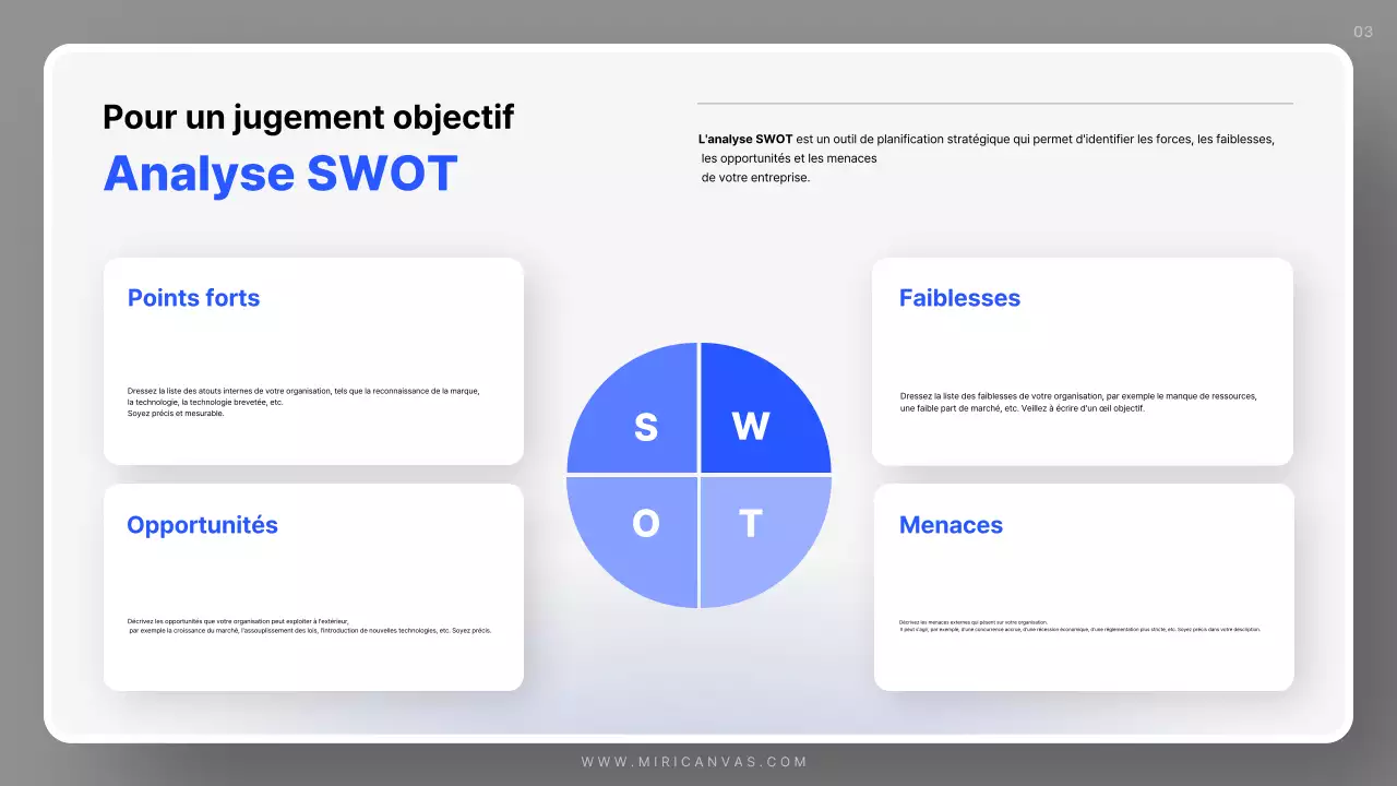 Plan de vente bleu simple