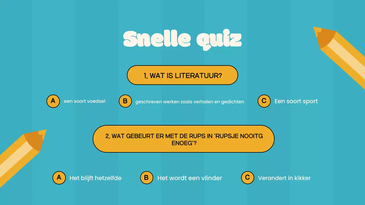 Cursus eenvoudige oranje literatuur