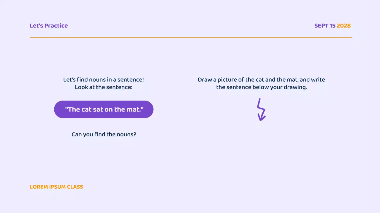 Purple modern grammar course presentation