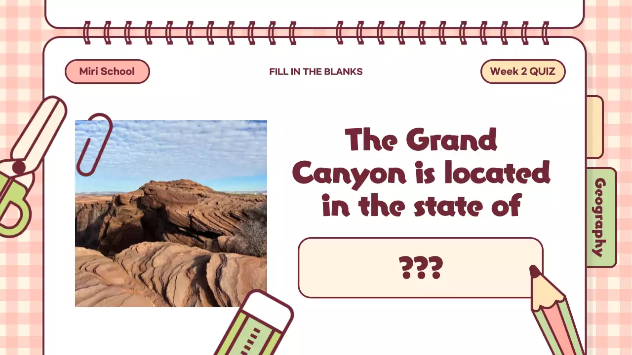 Pink Cartoon Quiz Announcement Presentation