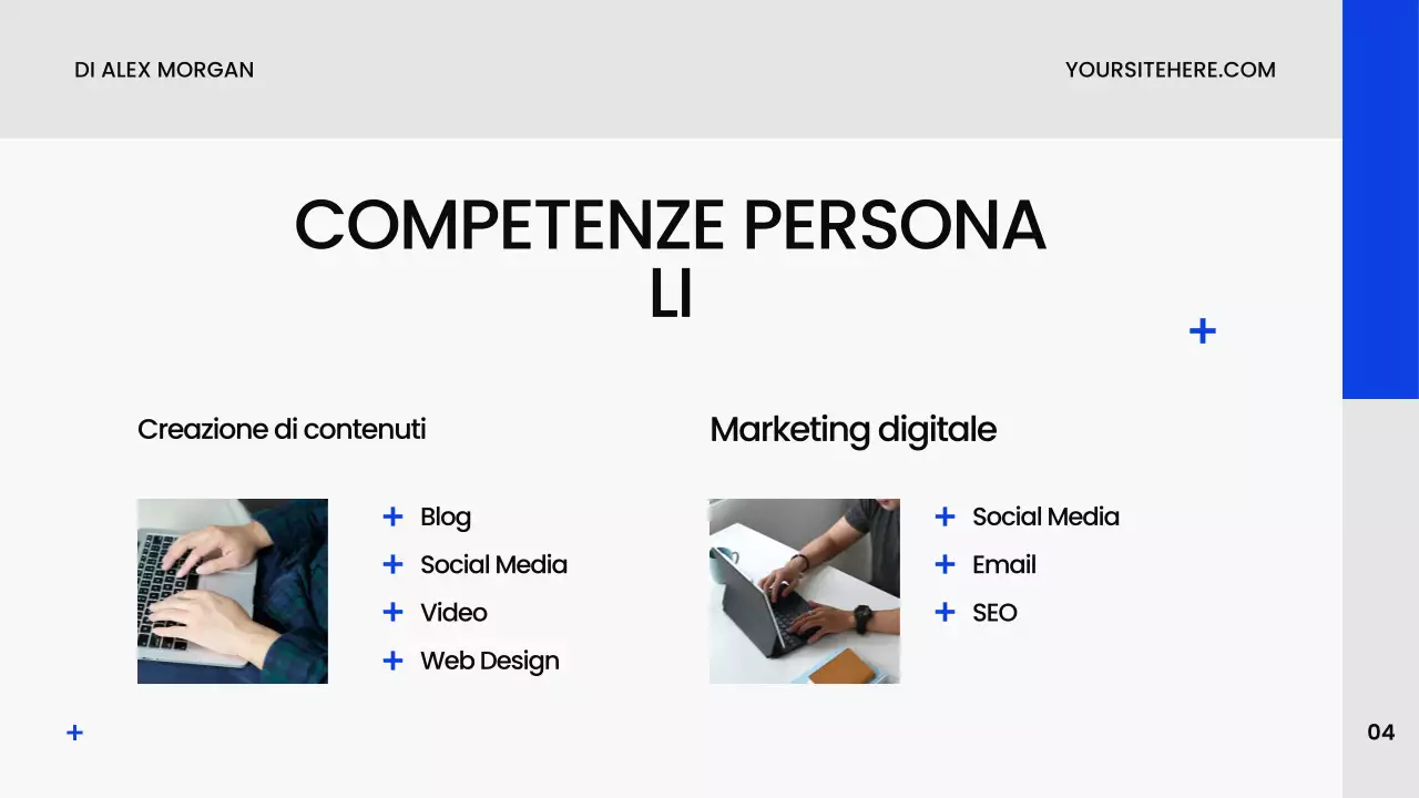 Portafoglio Creatie Blu Moderno