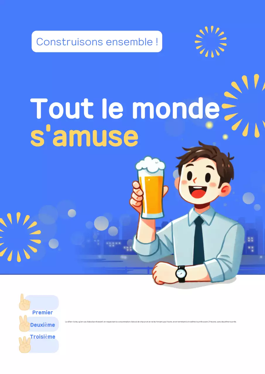 Blue Simple Dinner Guide