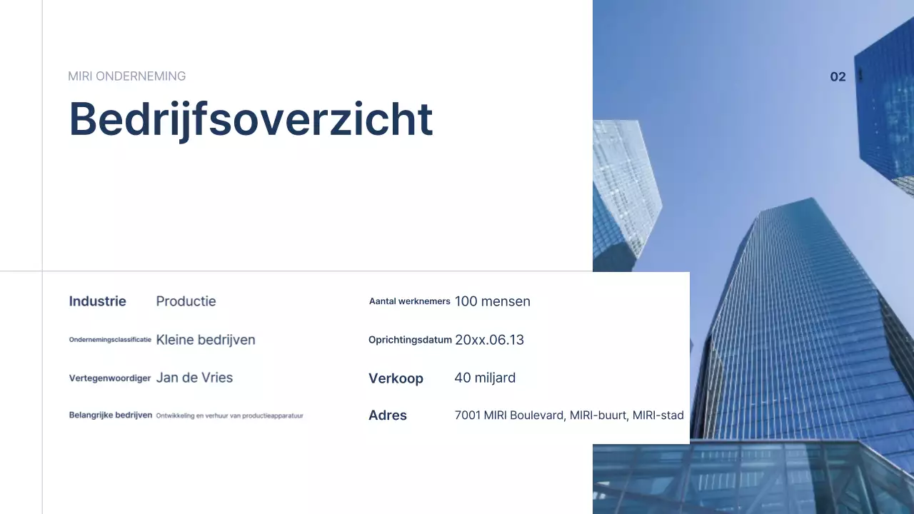 Blue Simple Manufacturing Bedrijfsprofiel Promotie