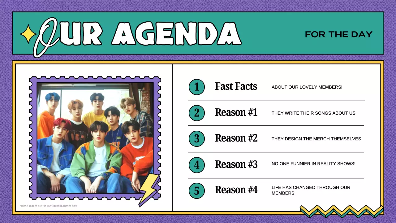 퍼플 레트로 팬 가이드 프레젠테이션