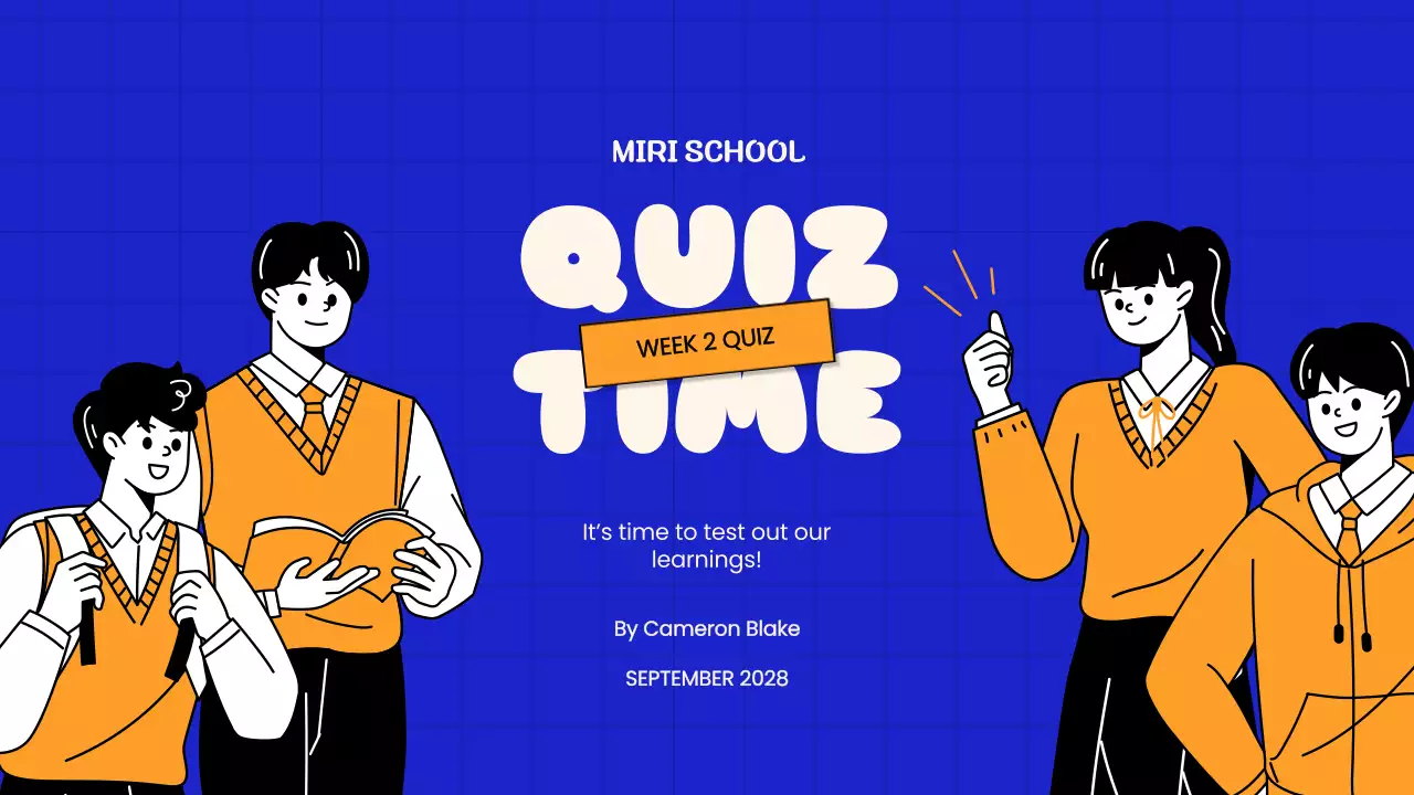 Blue Modern Quiz Guide Presentation