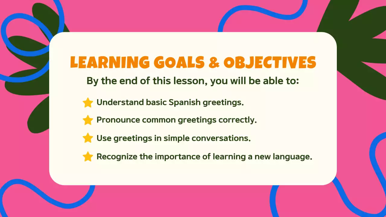 Pink Trendy Spanish Course Guide Presentation
