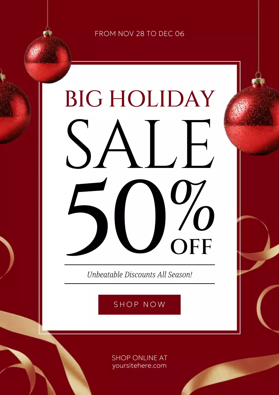 maroon modern holiday promotion