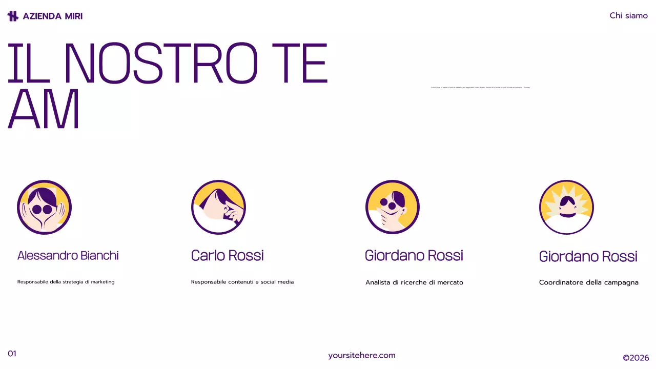 piano di marketing giallo moderno