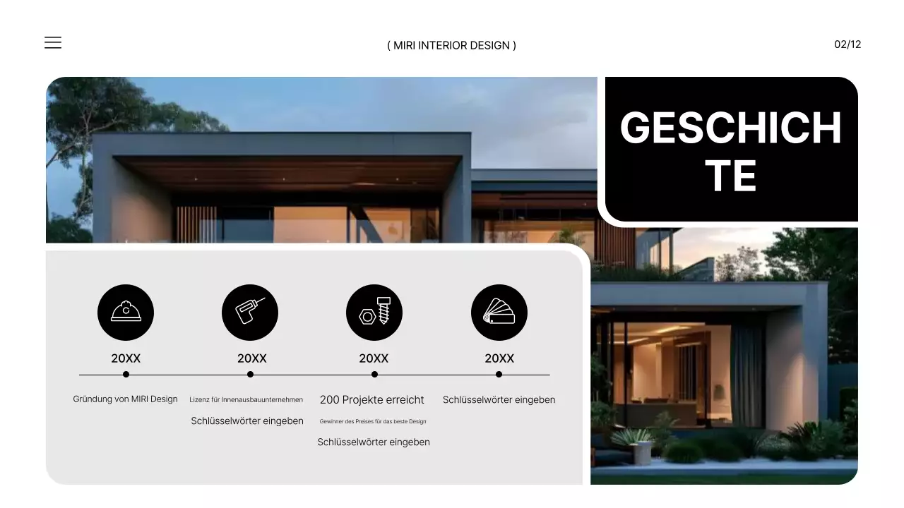 Ein Markenbriefing für eine moderne Büroeinrichtung in Schwarz und Weiß