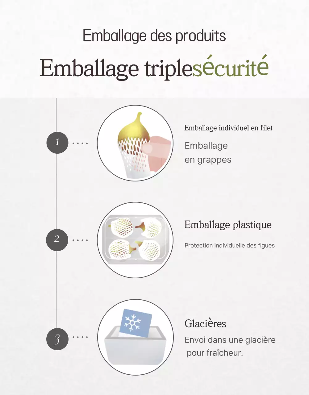 Promotion des ventes de figues de style en blanc et gris