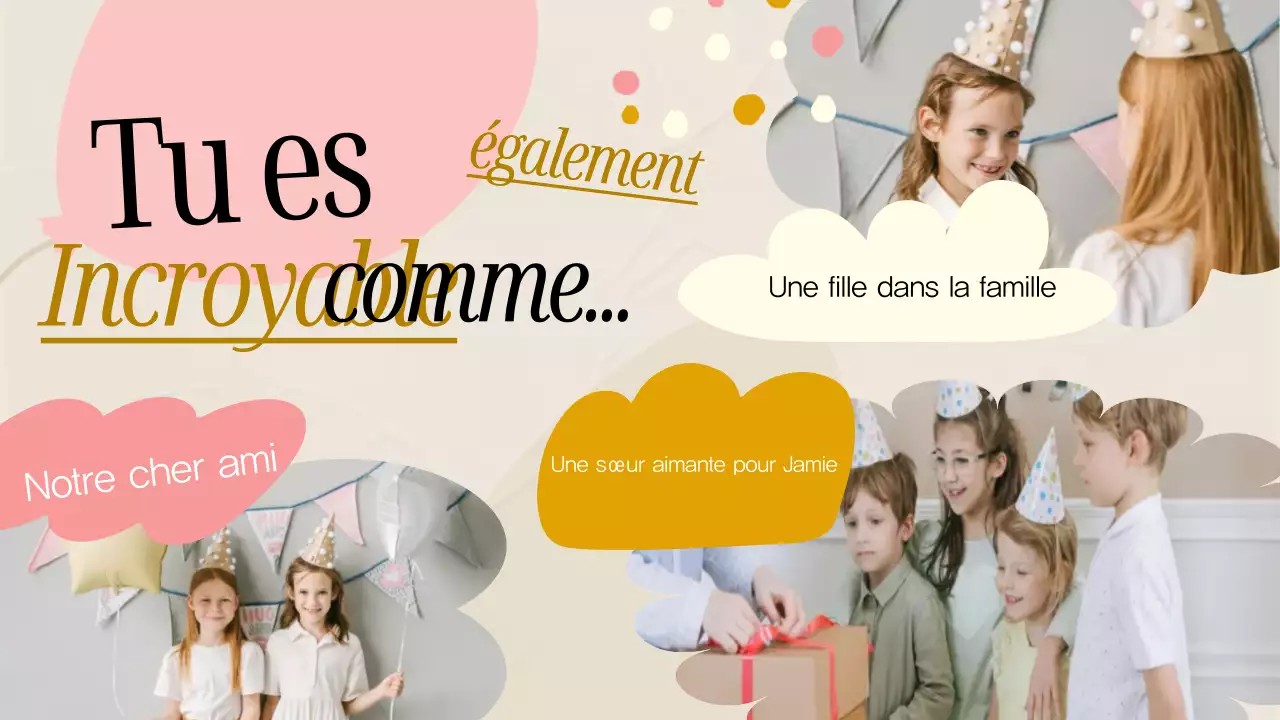 Carte d'anniversaire minimale rose et grise