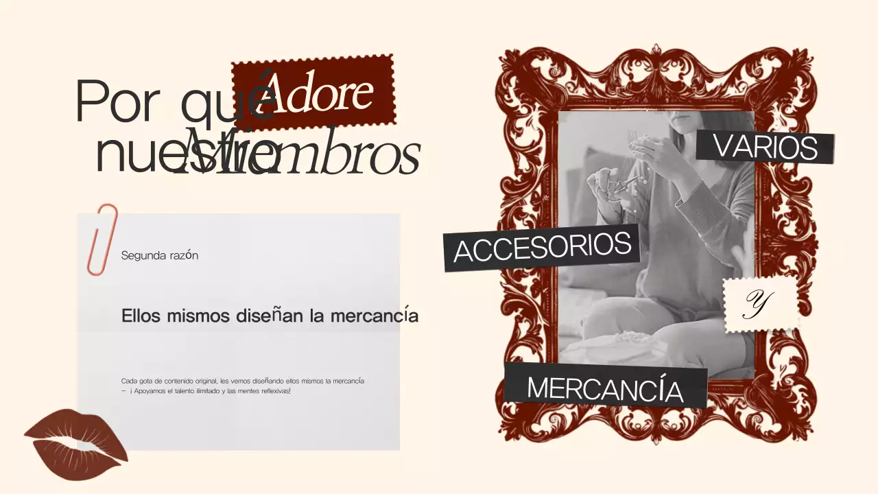 Marrón Retro Charm Fandom Promoción