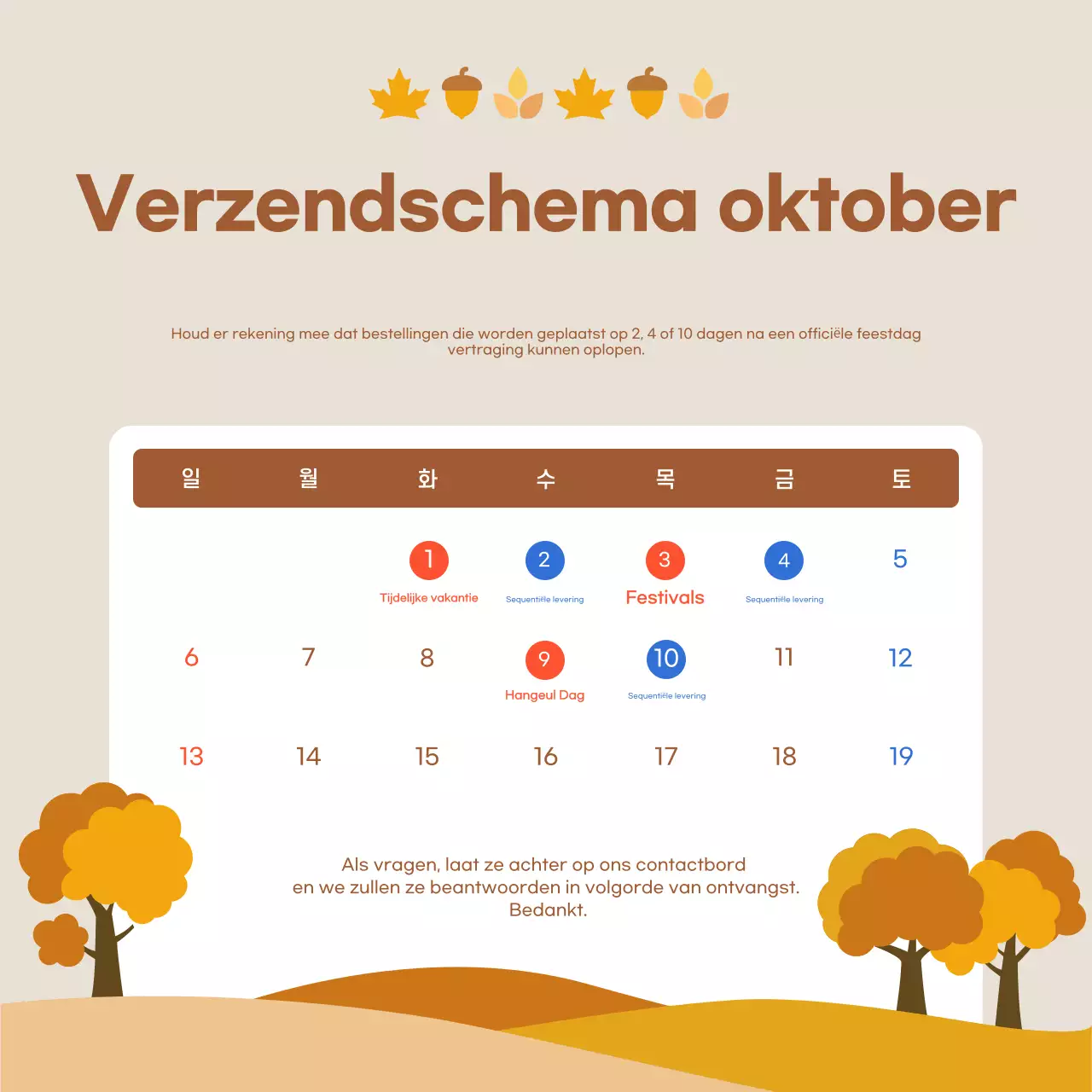 Bruin eenvoudig verzendschema