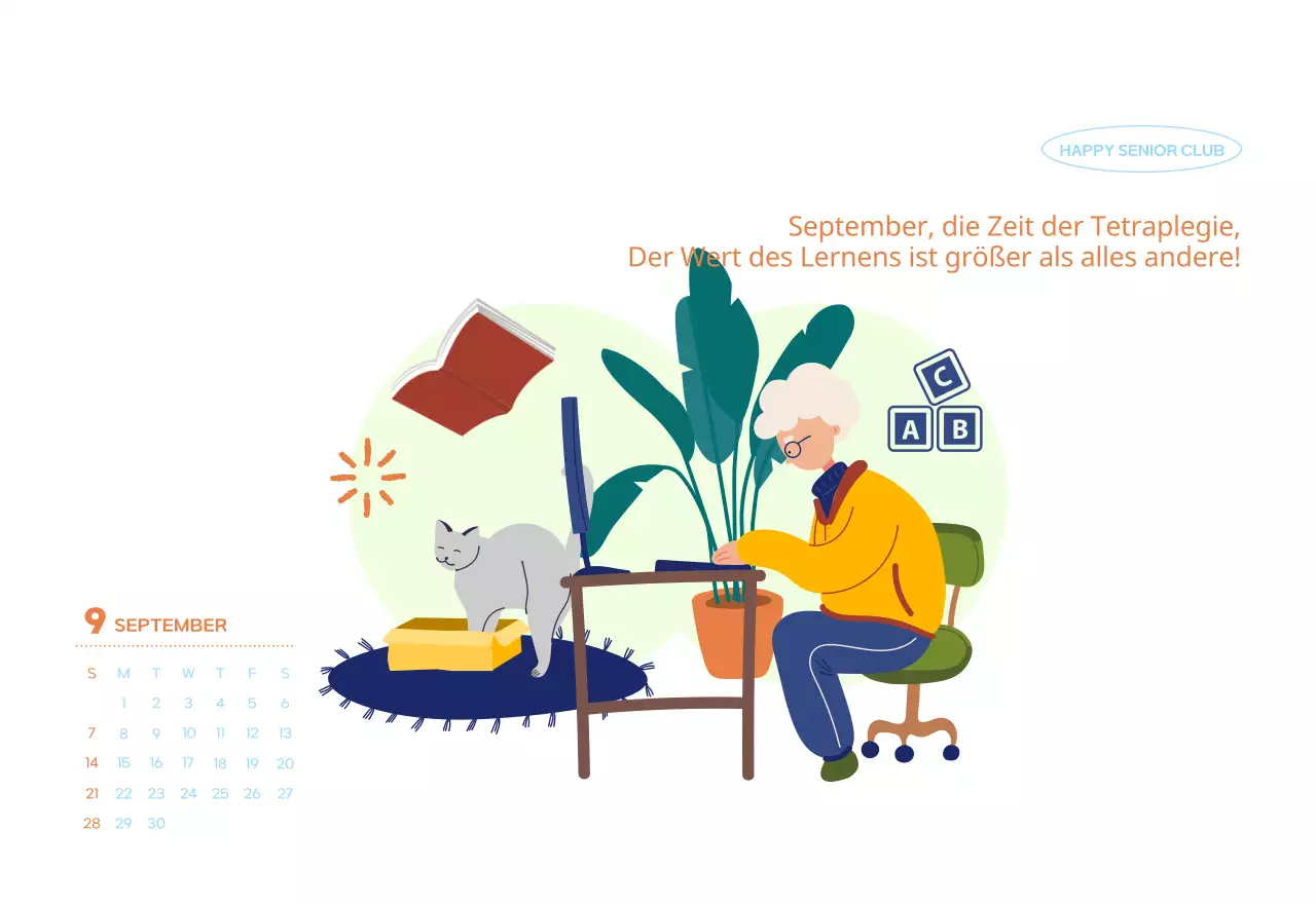 Geschäftskalender mit niedlichen Illustrationen