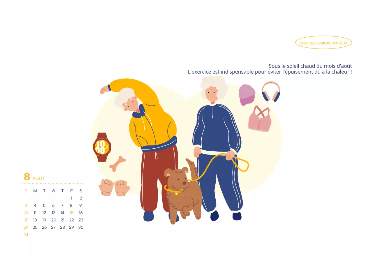 Calendrier d'entreprise avec de jolies illustrations