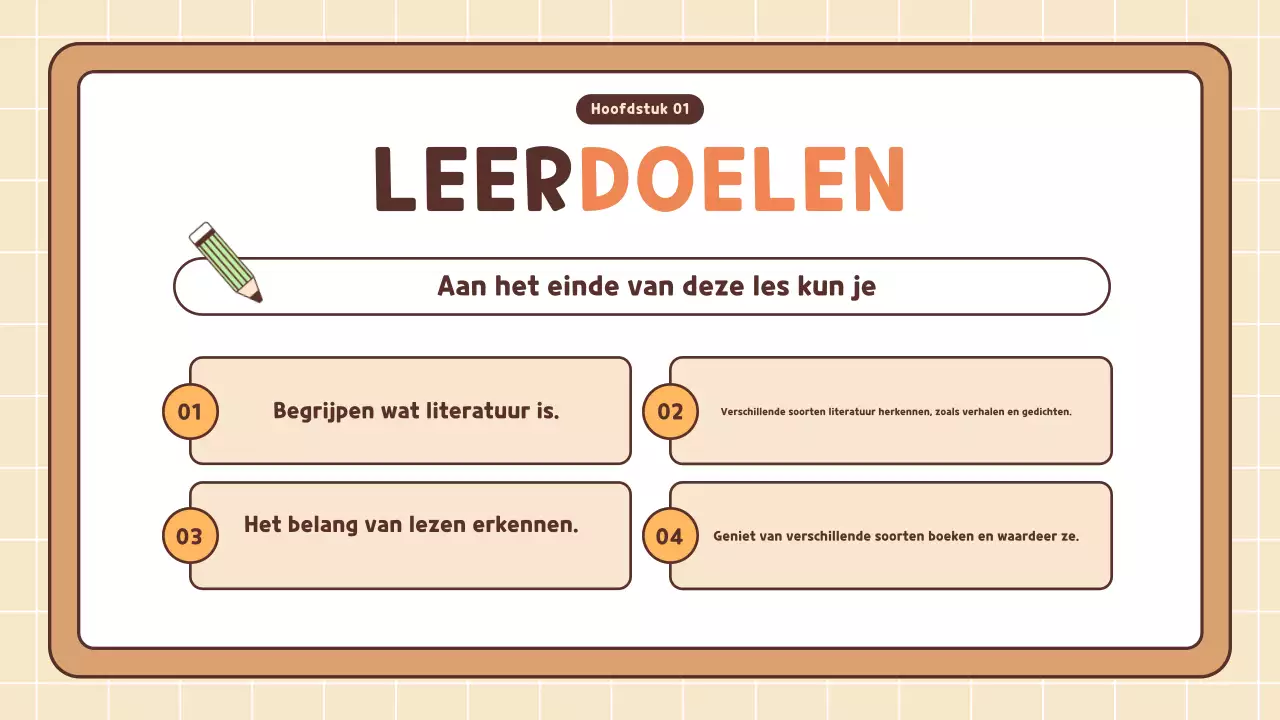 oranje eenvoudige literatuurcursus