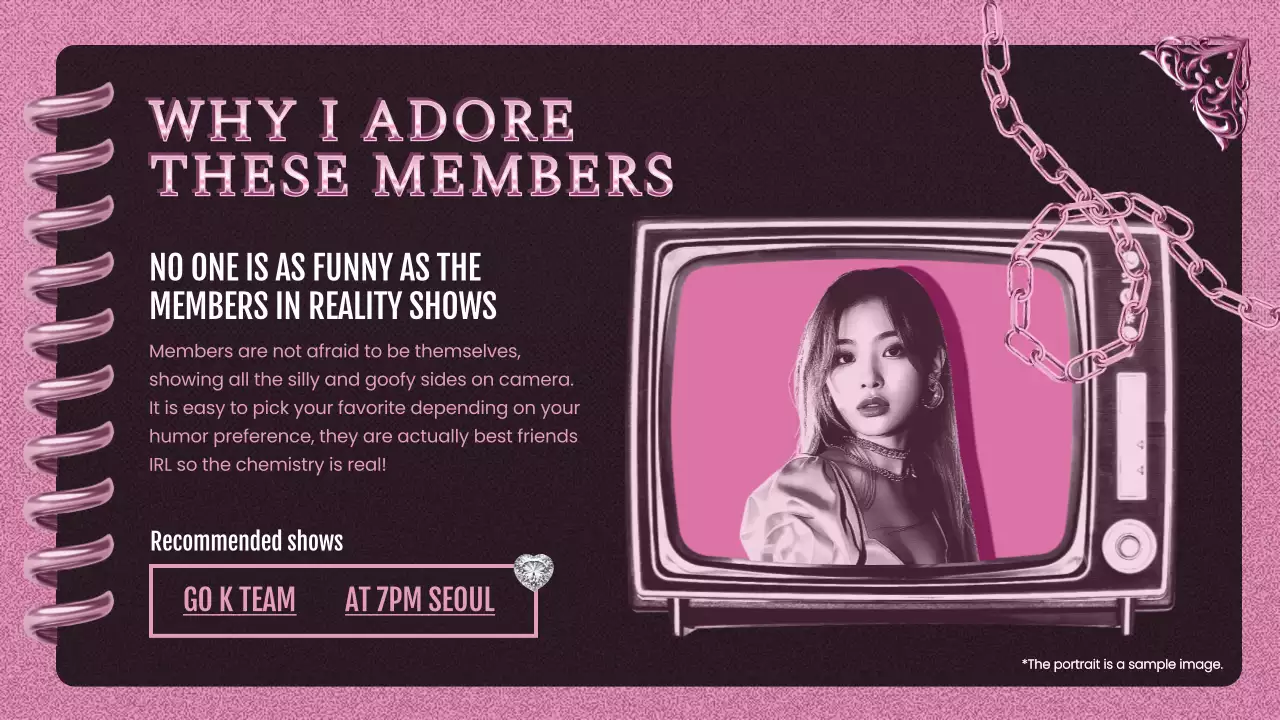 Pink Trendy K-Pop Collection Promotion Presentation