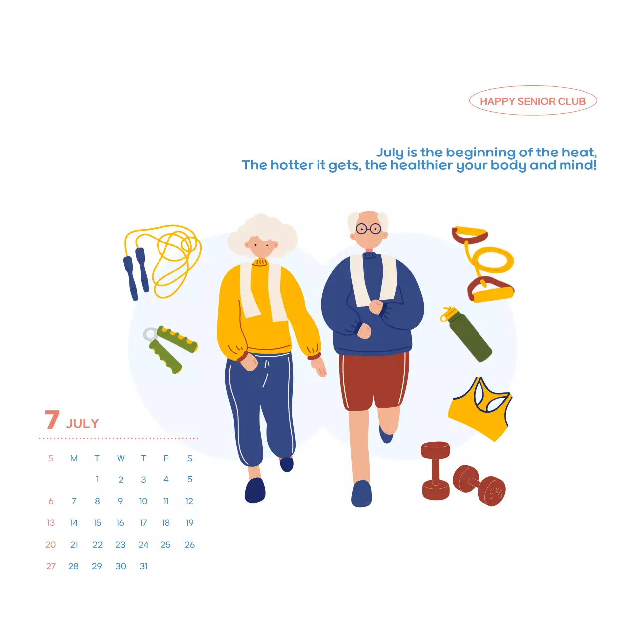 Lịch kinh doanh với hình minh họa dễ thương