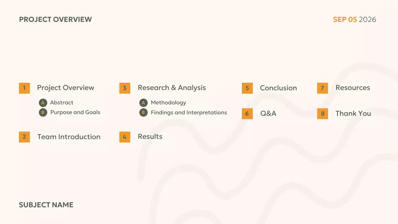 Beige minimal project overview presentation