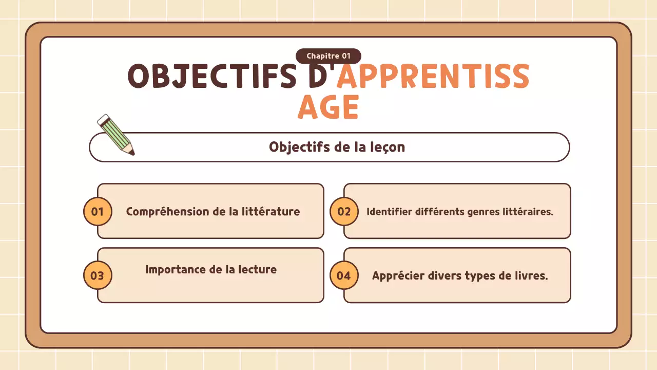cours de littérature simple orange