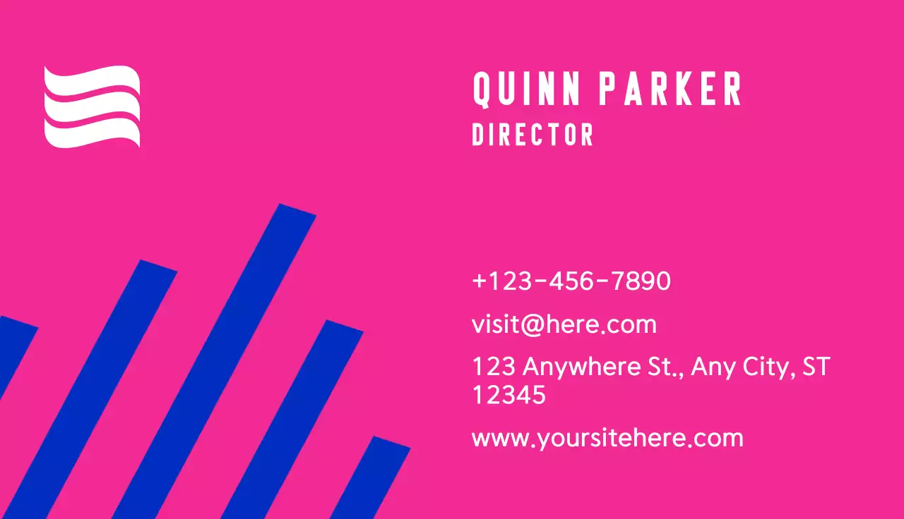Pink Modern Business Card