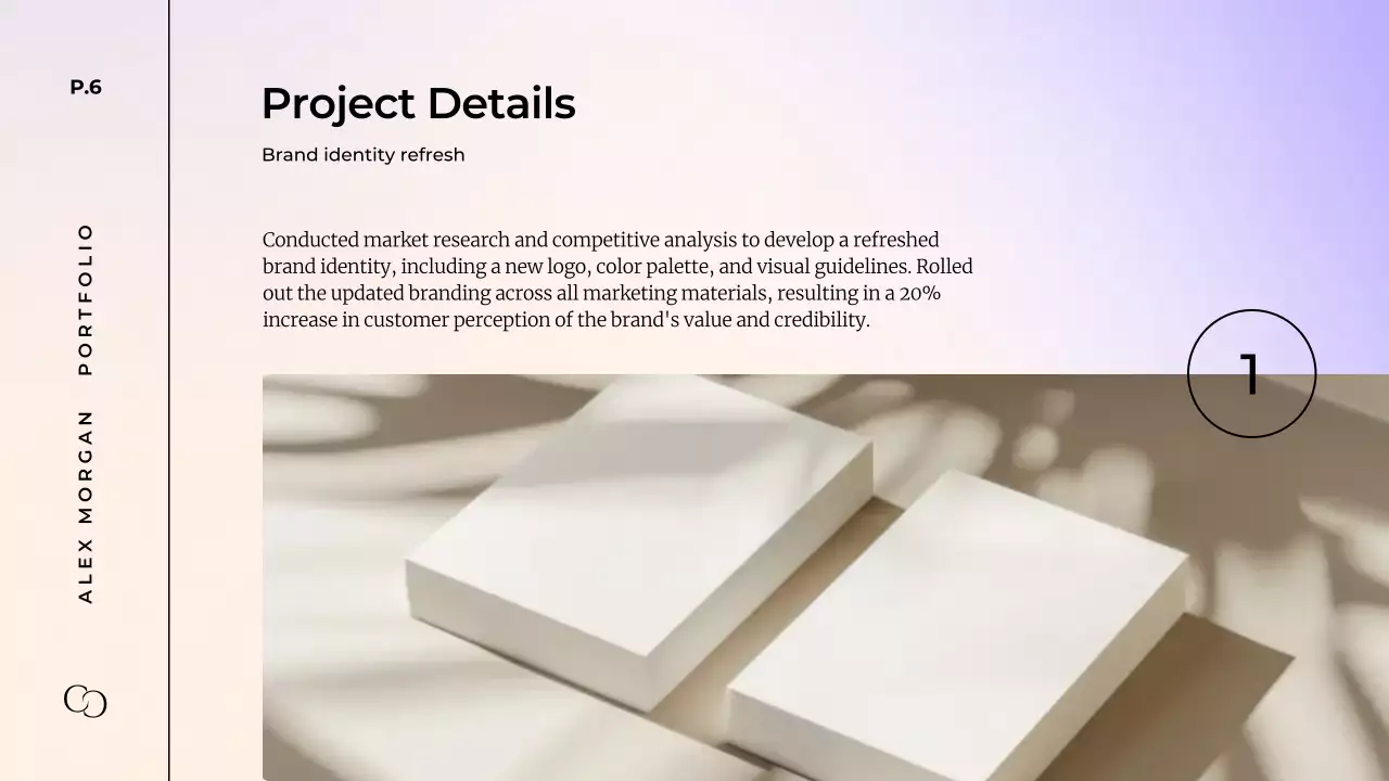 Pastel elegant portfolio presentation template