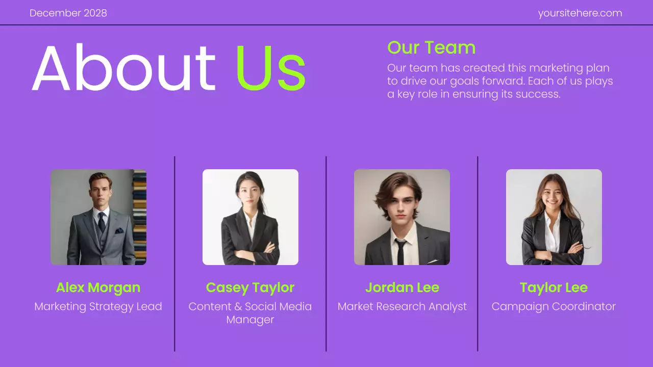 Purple Modern Marketing Plan Presentation