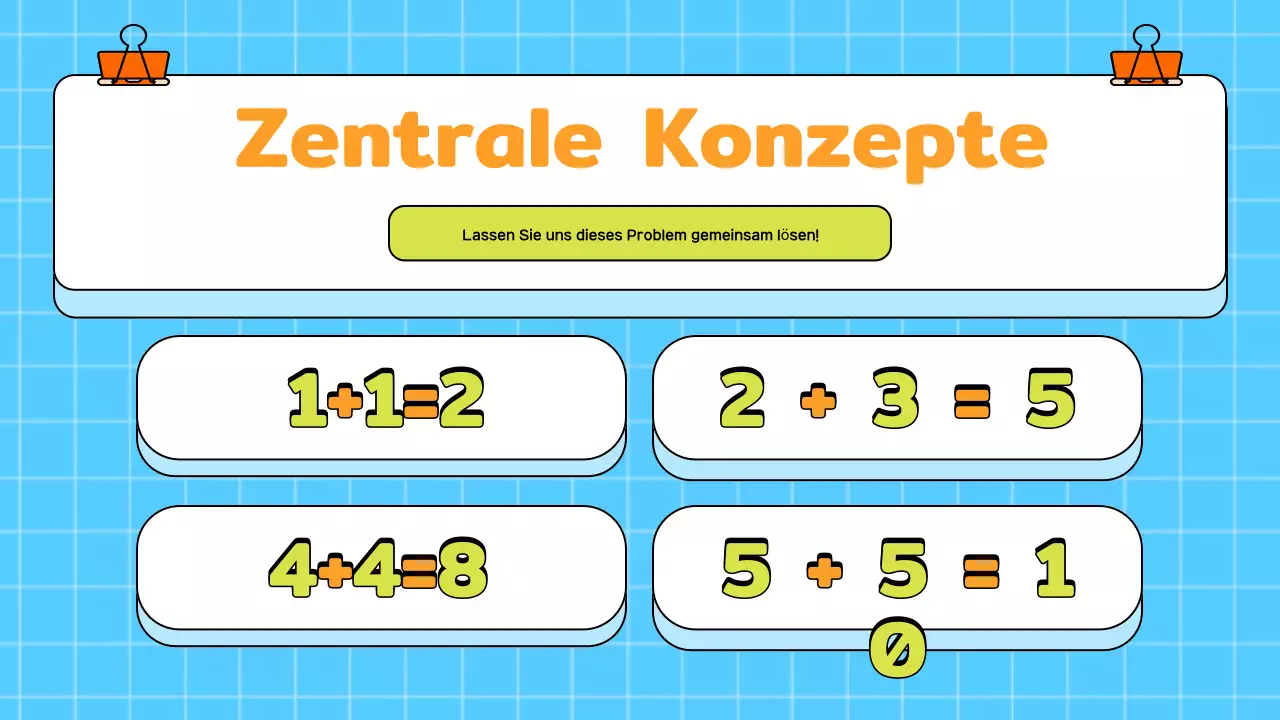 Blauer fröhlicher Mathekurs