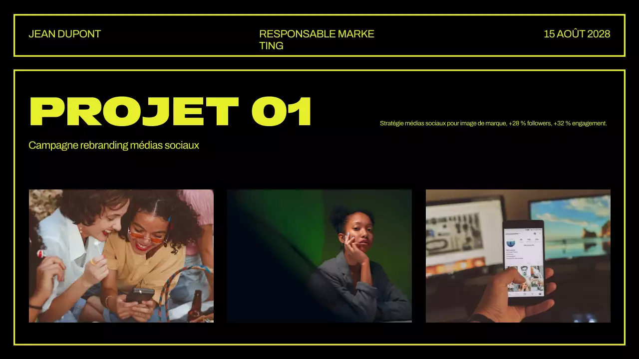 Présentation d'un portfolio créatif