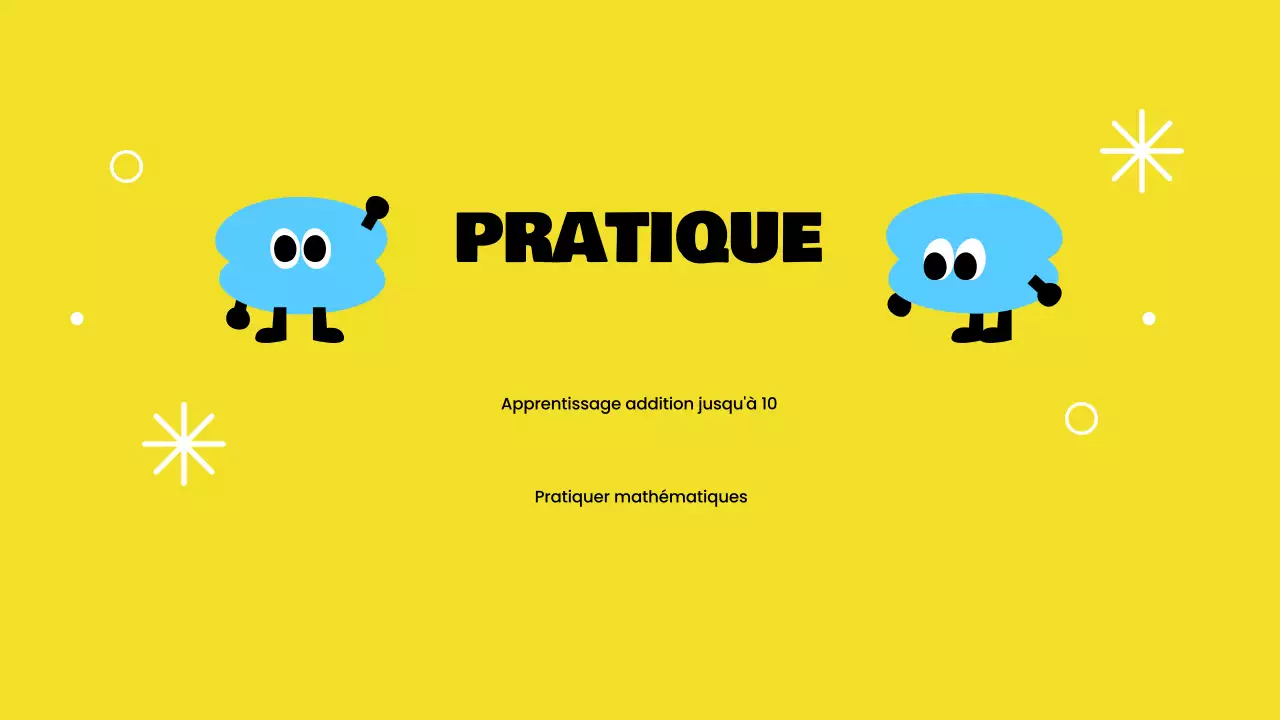 Présentation ludique jaune sur les additions de base