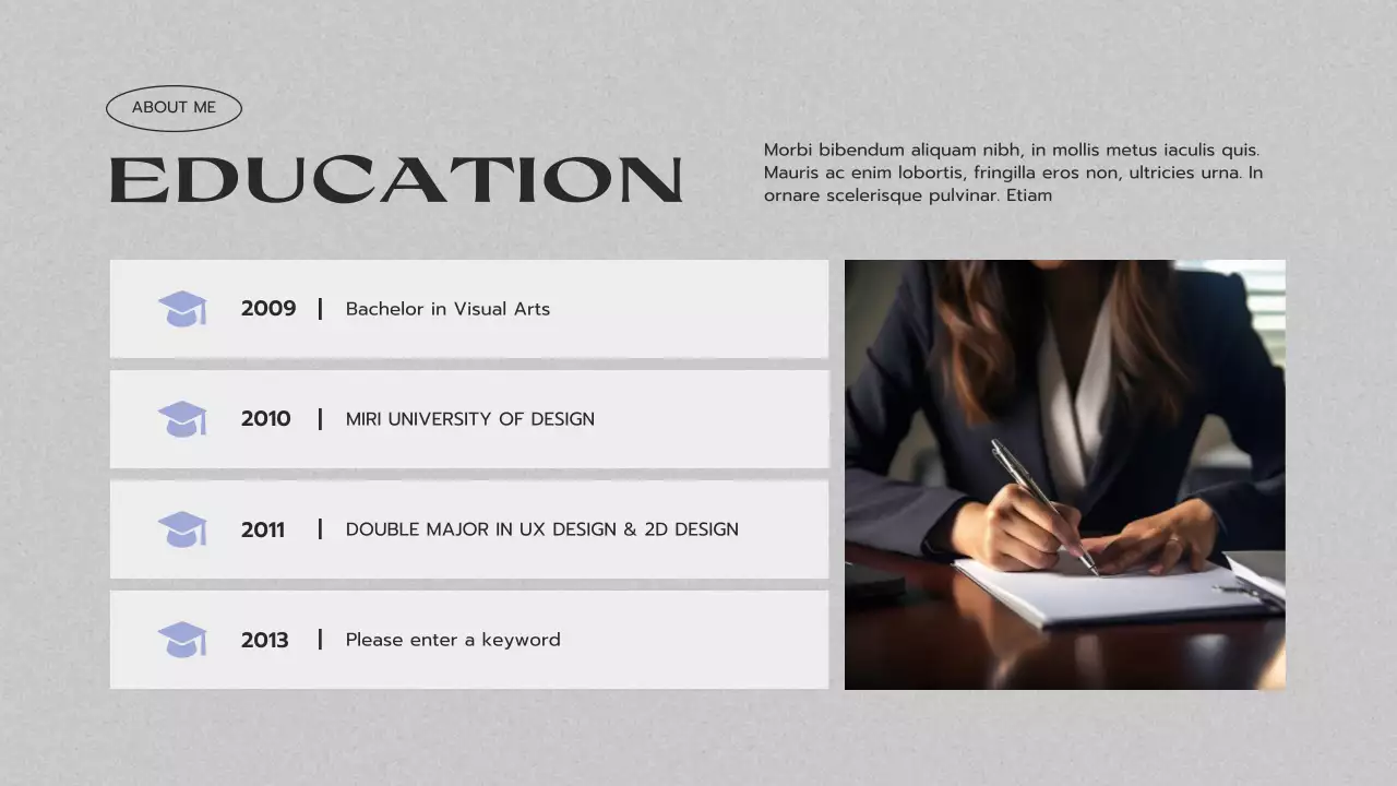 Grey Modern Portfolio Resume Presentation