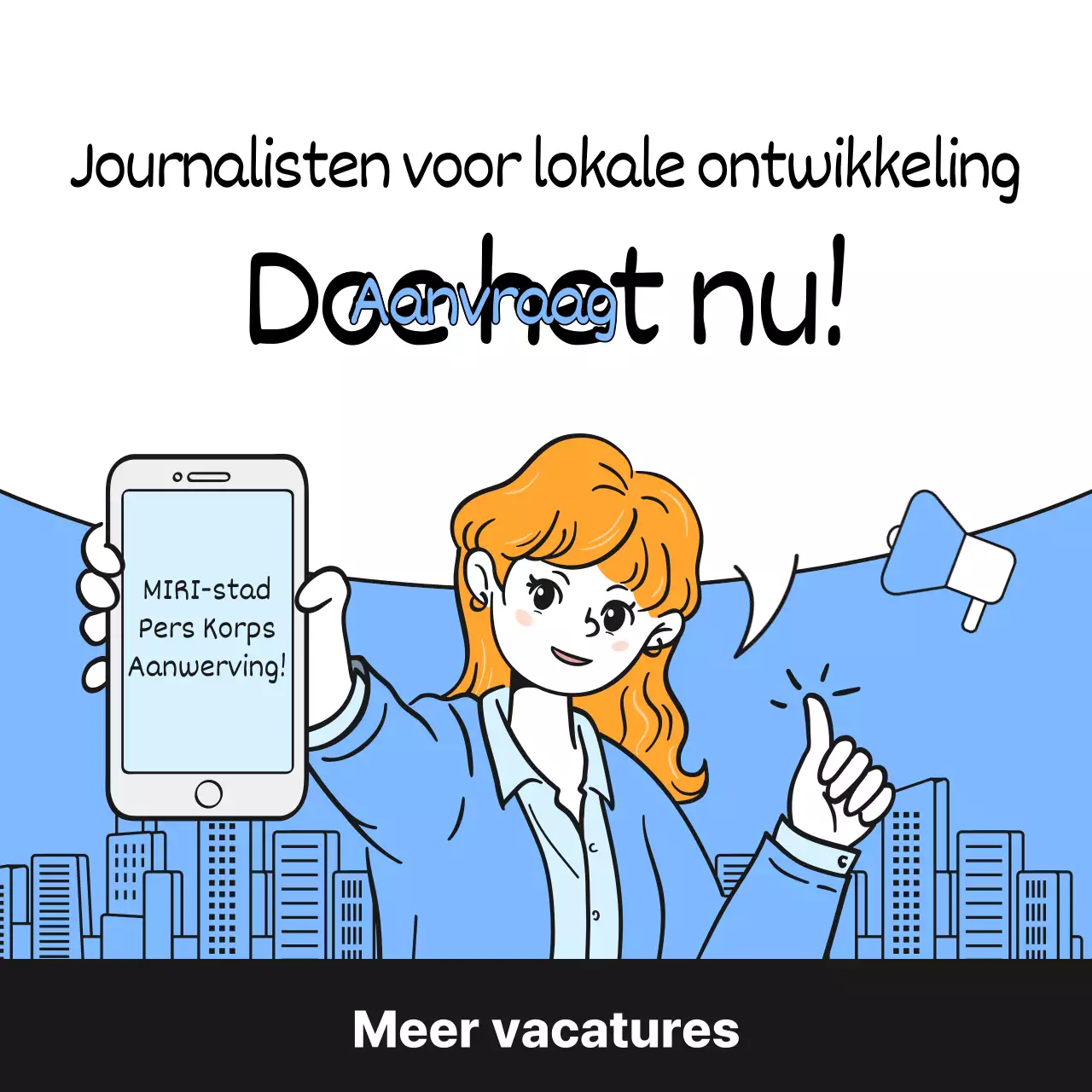 Lichtblauw en eenvoudig voor lokale ontwikkelingsjournalisten