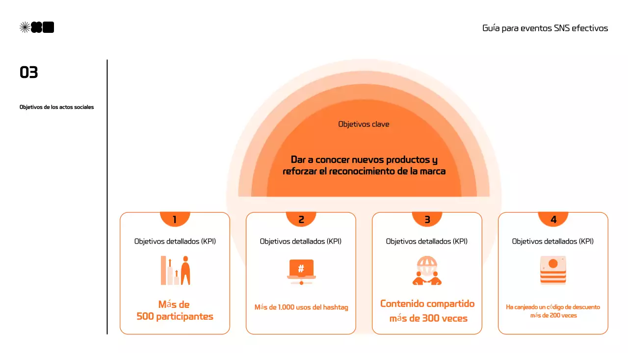 Moderna propuesta de marketing en redes sociales en negro y naranja