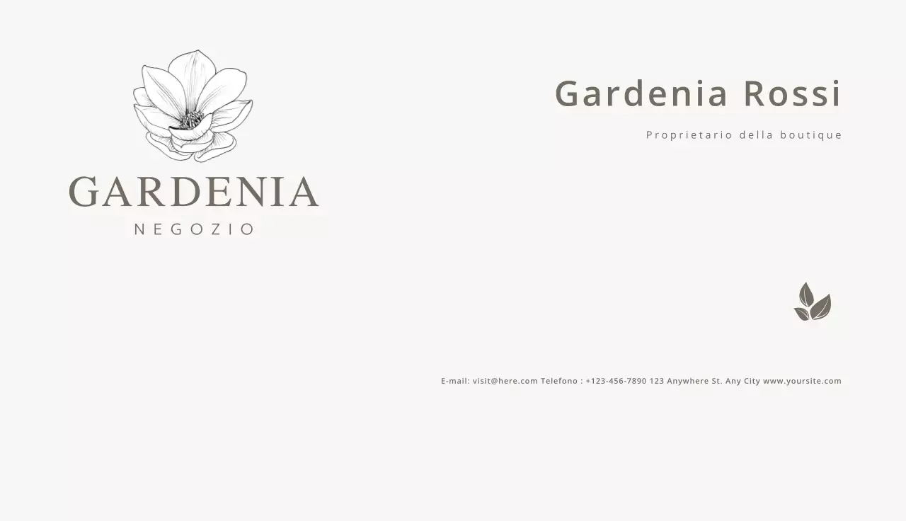 biglietto da visita minimalista beige