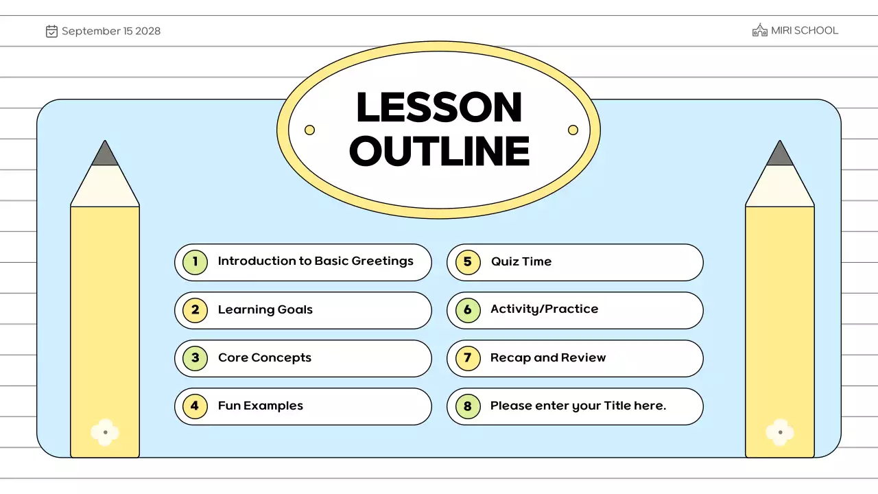 White Simple Language Course Presentation