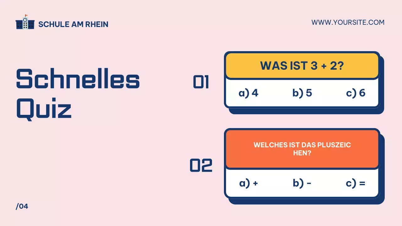 blue simple math class guide Präsentation