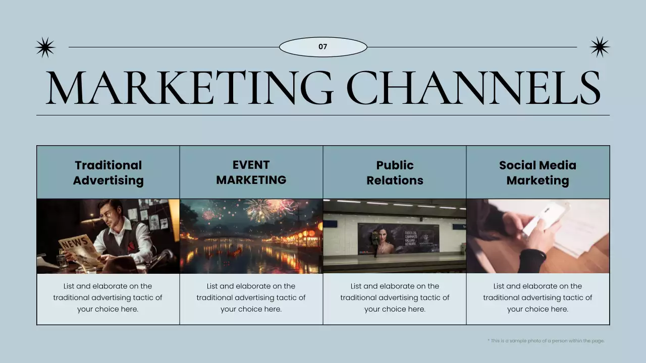 Blue Professional Marketing Plan Document Presentation