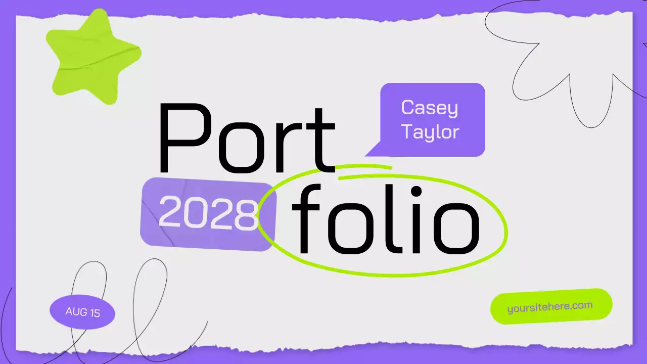 Purple Modern Portfolio Resume Presentation