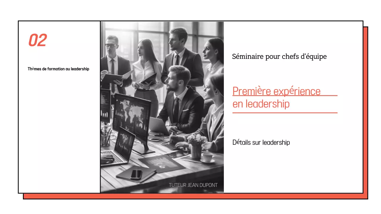 Promouvoir un simple séminaire interne en blanc et orange