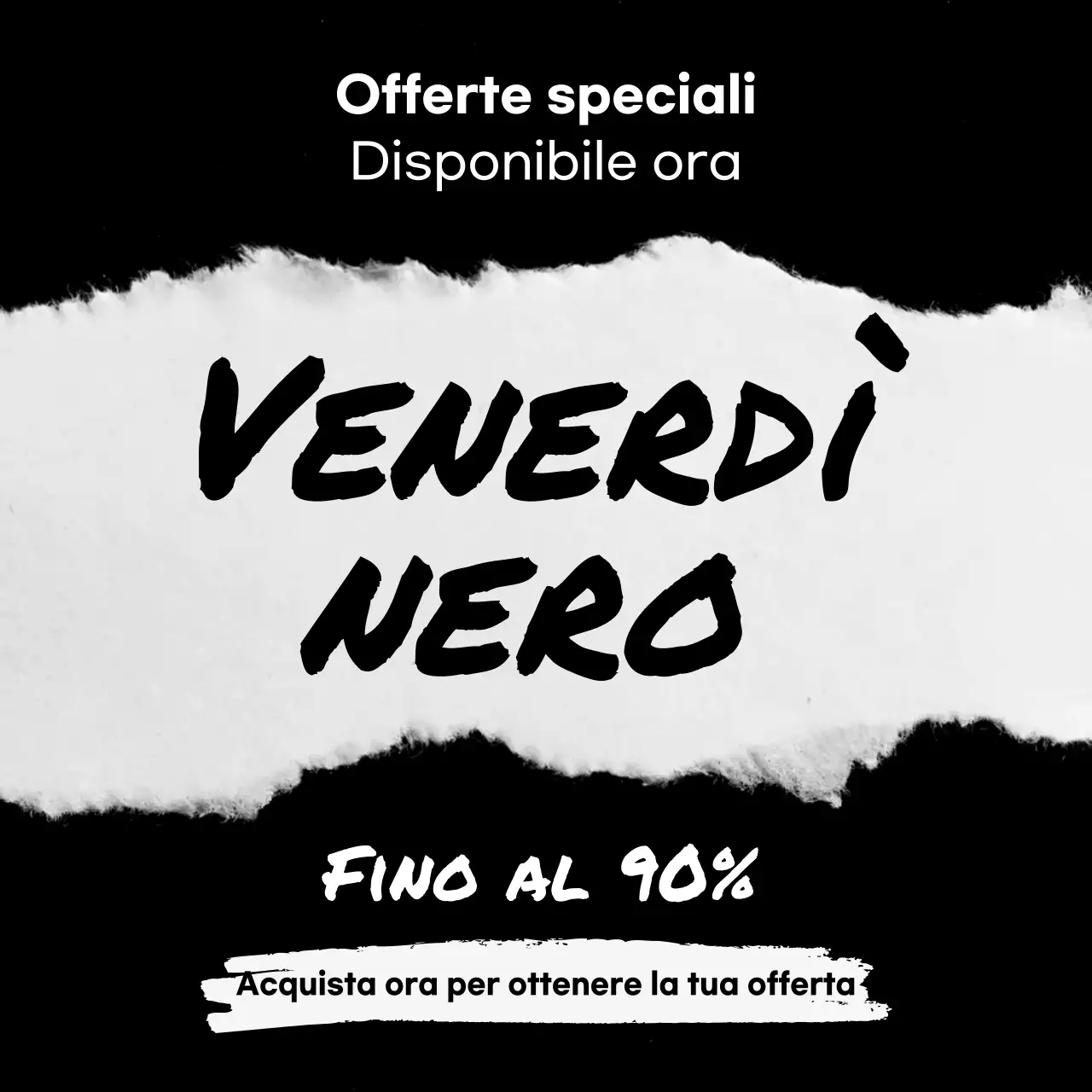 nero grassetto Promozione del venerdì nero
