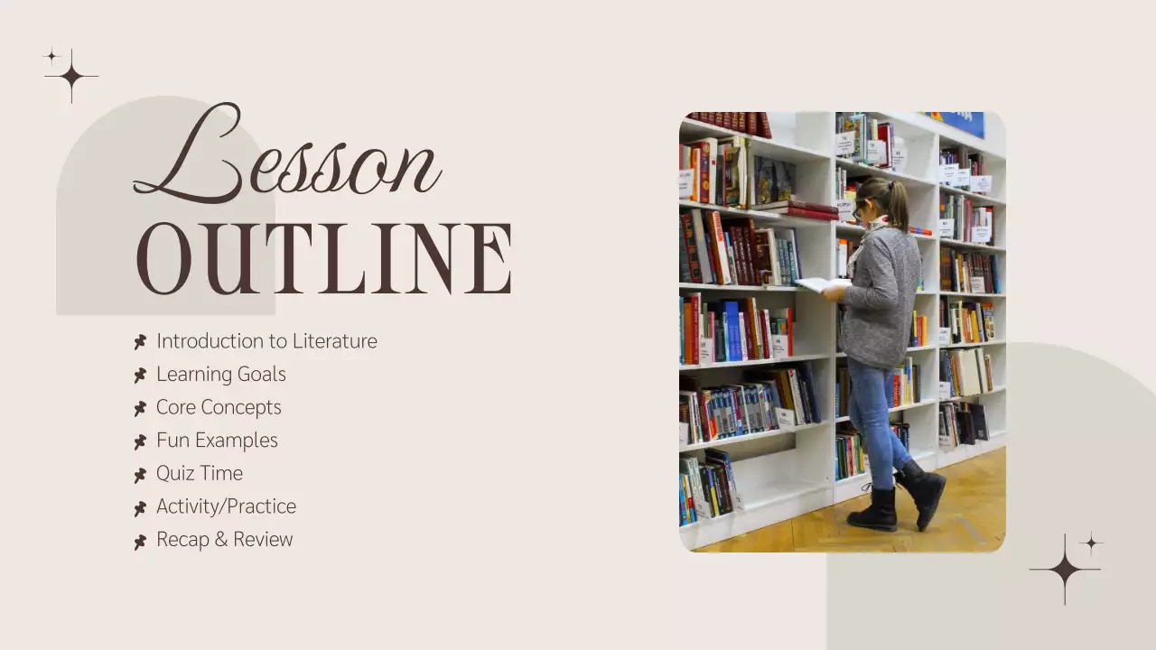 Beige Minimal Literature Course Presentation